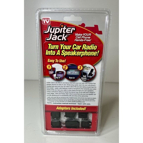 Jupiter Jack Works With Cell Phones Universal Car Radio Speakerphone NEW SEALED - Picture 2 of 2